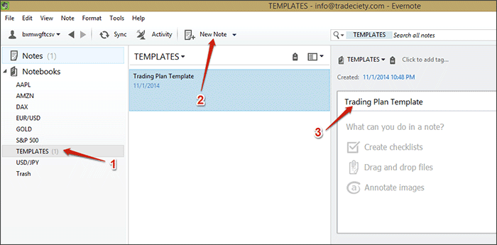 Trading Plan Template